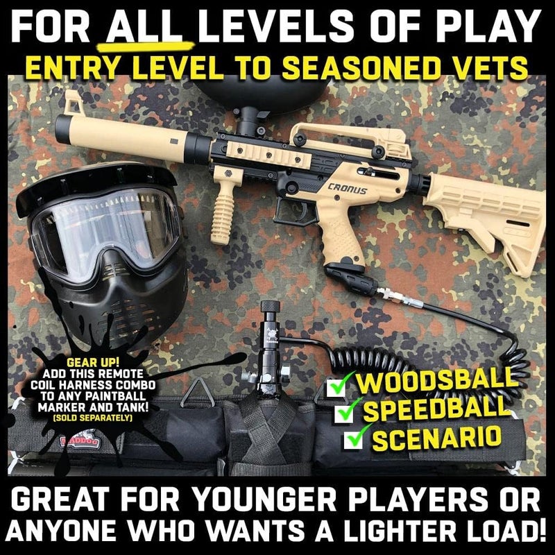 MAddog 4+1 Paintball Harness Pod Pack with (4) Paintball Pods and Quick Disconnect Paintball Tank Remote Coil Combo - Image 2